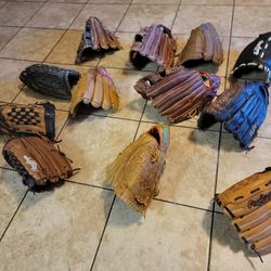 SOFTBALL GLOVES ALL CURED..  SIZE 13" & 14"   $40. ESCH FIRM PRICE