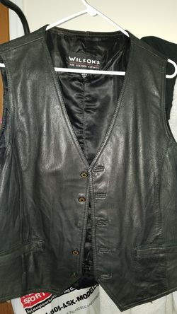 Mens leather vest