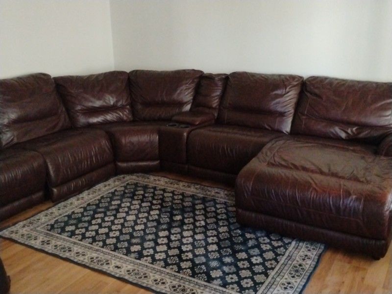 Brown Leather Couch