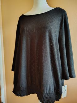 Black blouse 3X