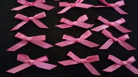 Satin pink bows