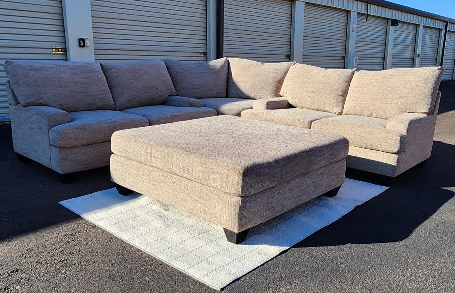 Living Spaces Harper Downed Sectional Couch