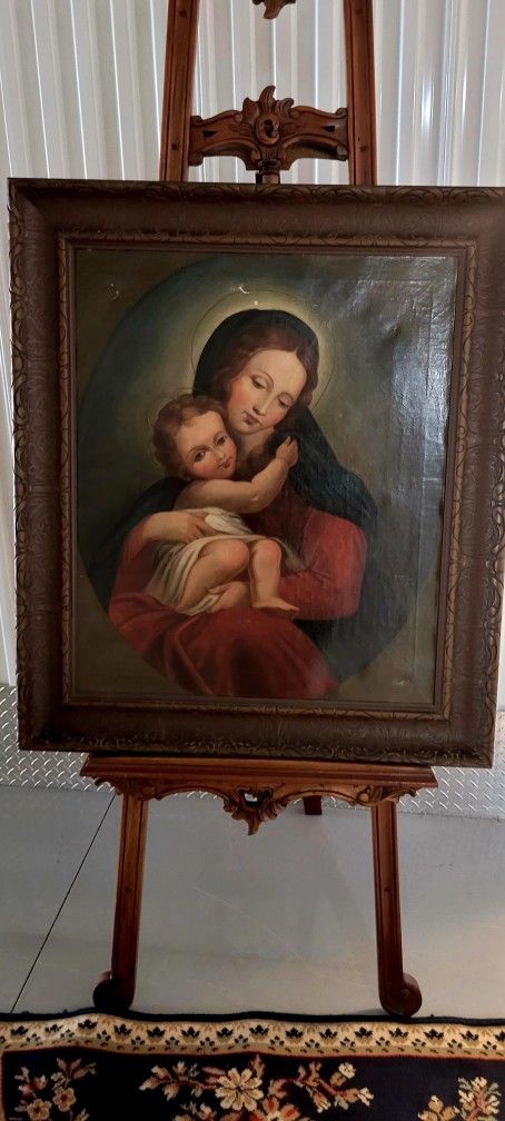 1910 Antique Painting Signed