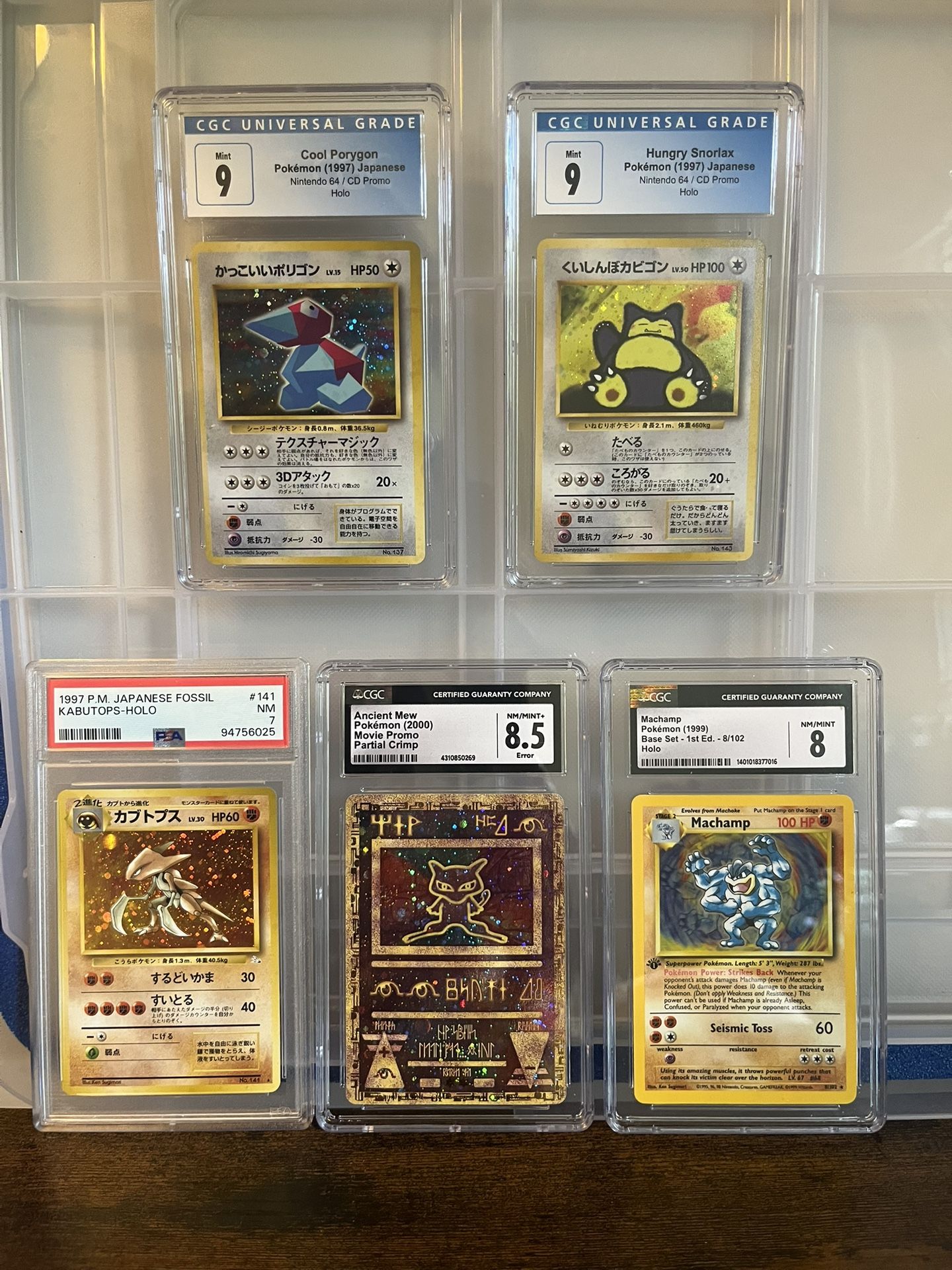 Vintage English And Japanese Pokemon Slabs