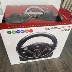 SUBSONIC Superdrive - SV250 Racing steering wheel with pedals and gearshift paddles for nintendo Switch - Ps4 - xbox Seie X/S, Xbox One - PC