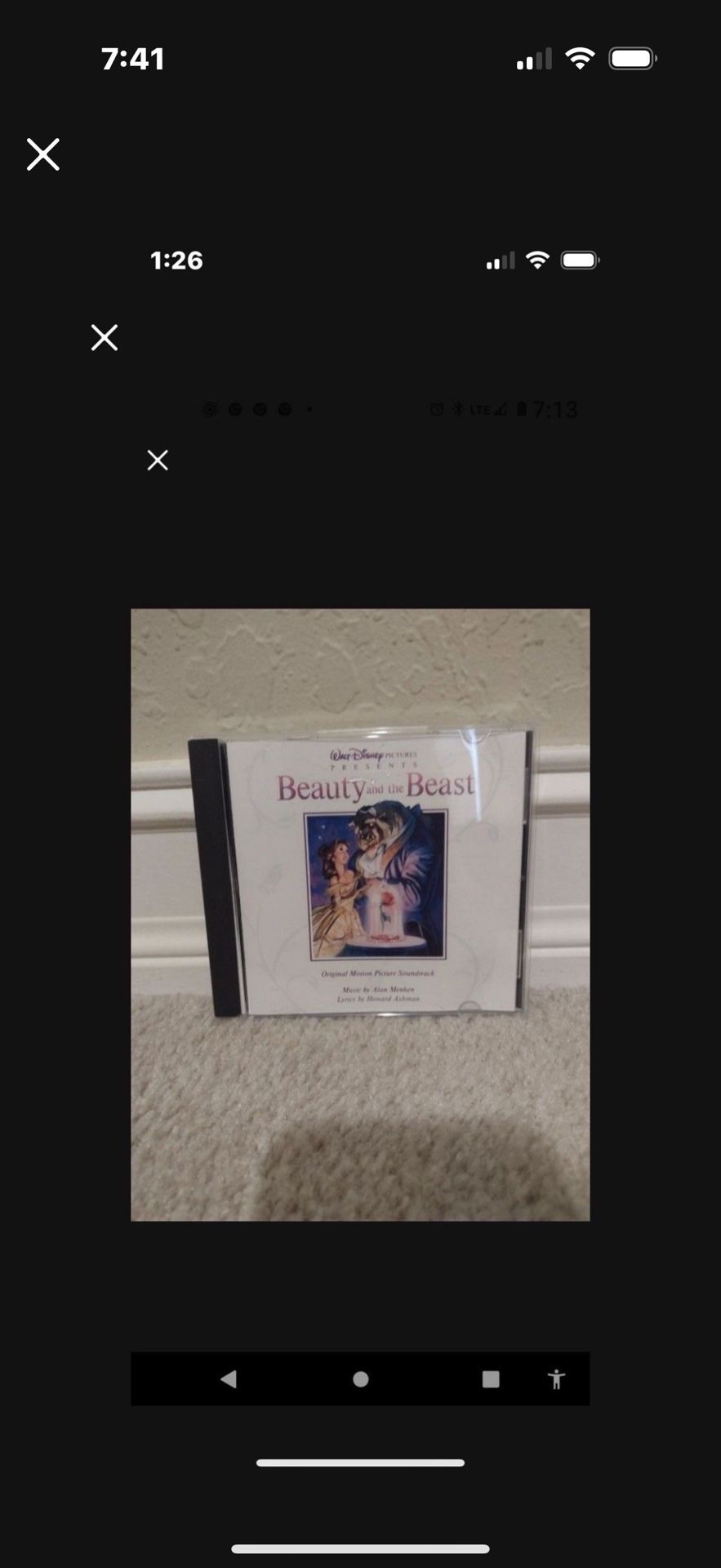 Beauty and the Beast CD, original motion picture soundtrack