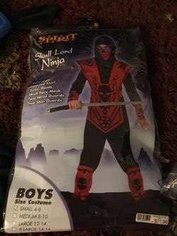 Skull Lord Ninja Size Small (4-6) Boys