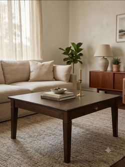 Solid wood coffee table