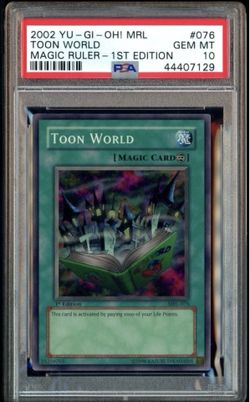 2002 Toon World Magic Ruler 1st Ed Foil Super Rare PSA 10 MRL-076