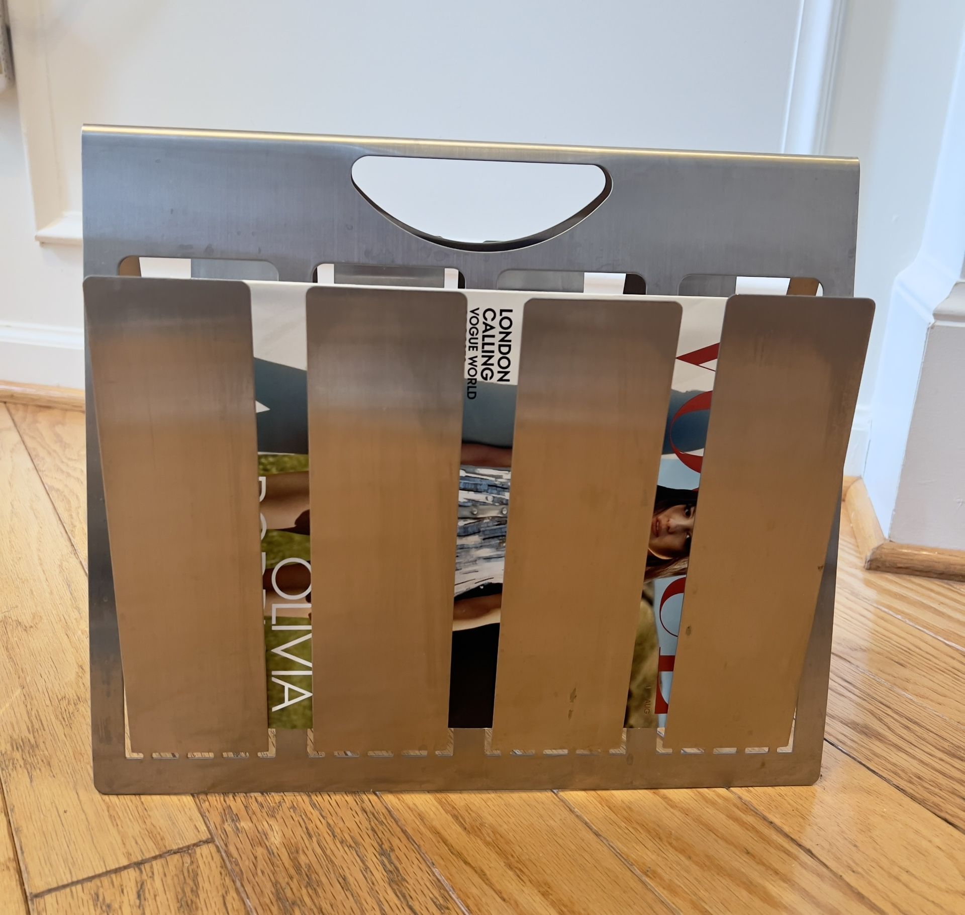 Magazine Book Rack Holder Stainless Steel Modern Unique