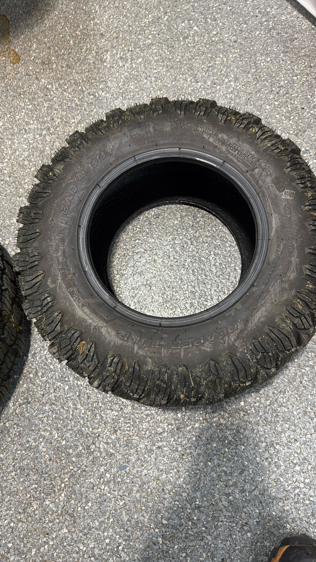 New Set Of 21x7r10 Lawn Mower Or A tv Tire 75 For Both Brand New