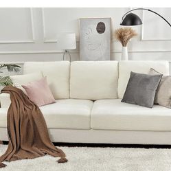Beige Chenille Couch