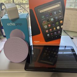 8” Fire Tablet and Echo Pop