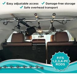 2 Piece Fishing Rod Ceiling Storage For Vehicles Cars