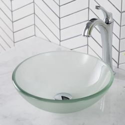 Glass Bowl Bathroom Vanity Sink  NEW