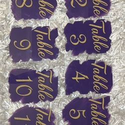 Acrylic Table Numbers Decor 