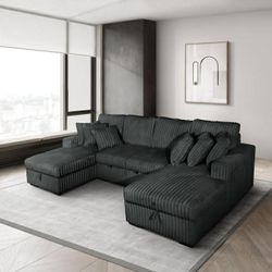 Sectional Pull Out Bed/USB/Storage