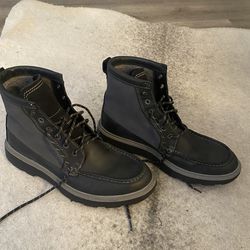 Clarks Dempsey Peak Winter Boots Lace Up Black/Grey Men Size 10