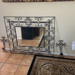 Mirror With Matching Candle  Holders