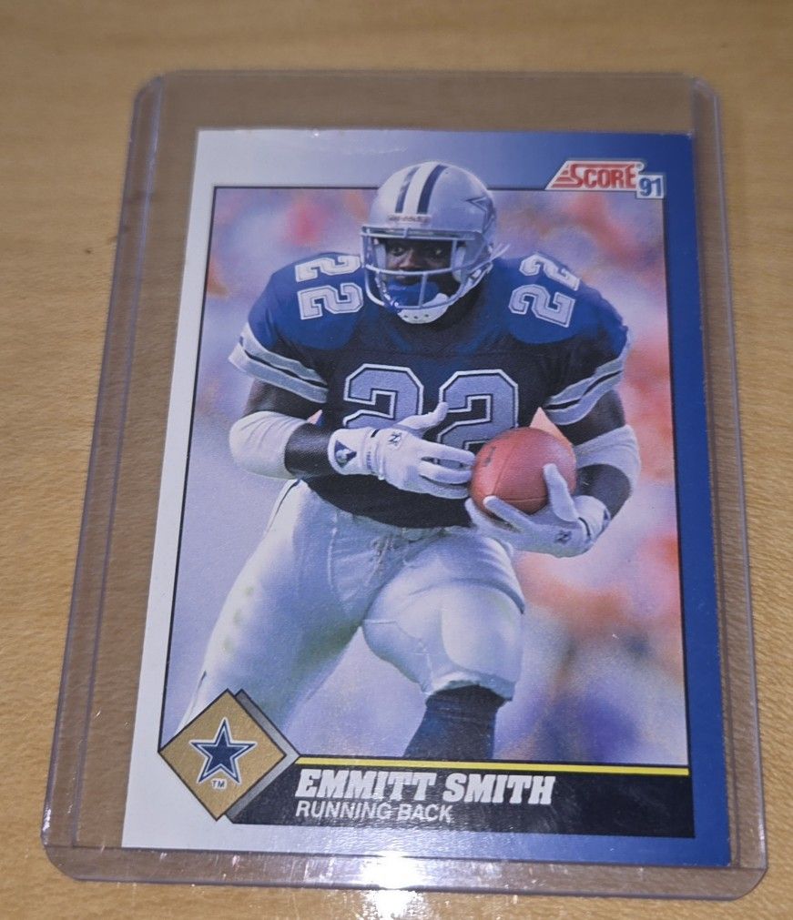 1991 Score Football #15 Emmitt Smith HOF Dallas Cowboys