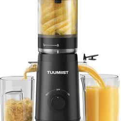Juicer Machines, TUUMIIST Cold Press Juicer with 5.3" Extra Large Feed Chute Fit Whole Fruits & Vegetables Easy to