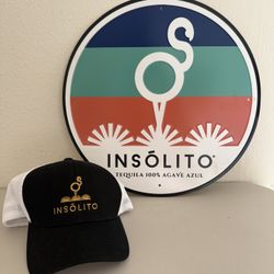 INSOLITO metal sign & trucker Hat