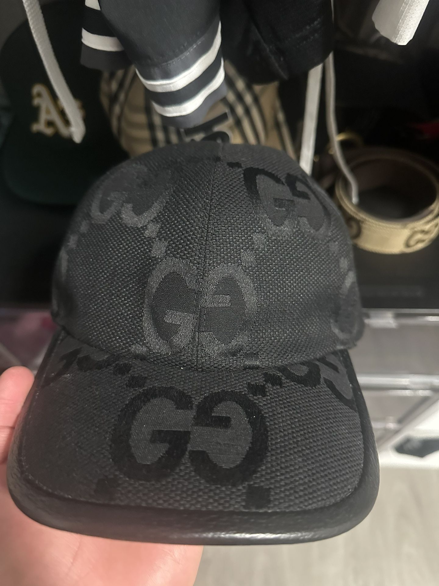 Gucci Hat Black Jumbo GG
