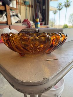Vintage Indiana Glass Amber Sunfl... by RavenSistersVintage