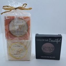 New "Color Me Beautiful " Blush with Pure Pleasures Soap Set - Color = Spice