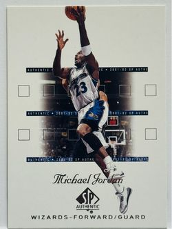 Upper Deck 2001-02 SP Authentic Card Michael Jordan #90 Bulls Wizards GOAT