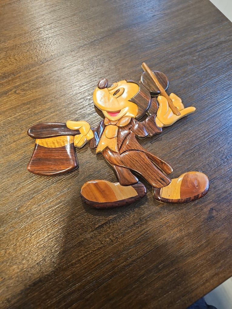 Disney Mickey Mouse Wood Carving