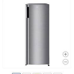 LG 6.0 cu. ft. Single Door Refrigerator with Inverter Compressor and Pocket Handle in Platinum Silver