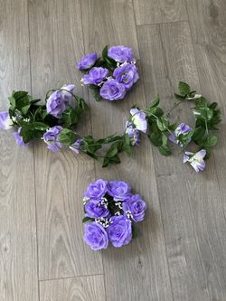 Wedding or party floral Candle rings and Garland