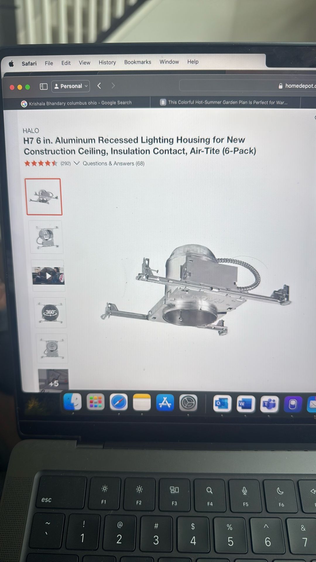 Halo H7 6 In Aluminium Recessed Lighting Housing