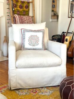 Feather-Filled Cloud Swivel Chair