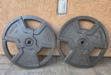 Two #50lbs Standard Grip Plates like New!