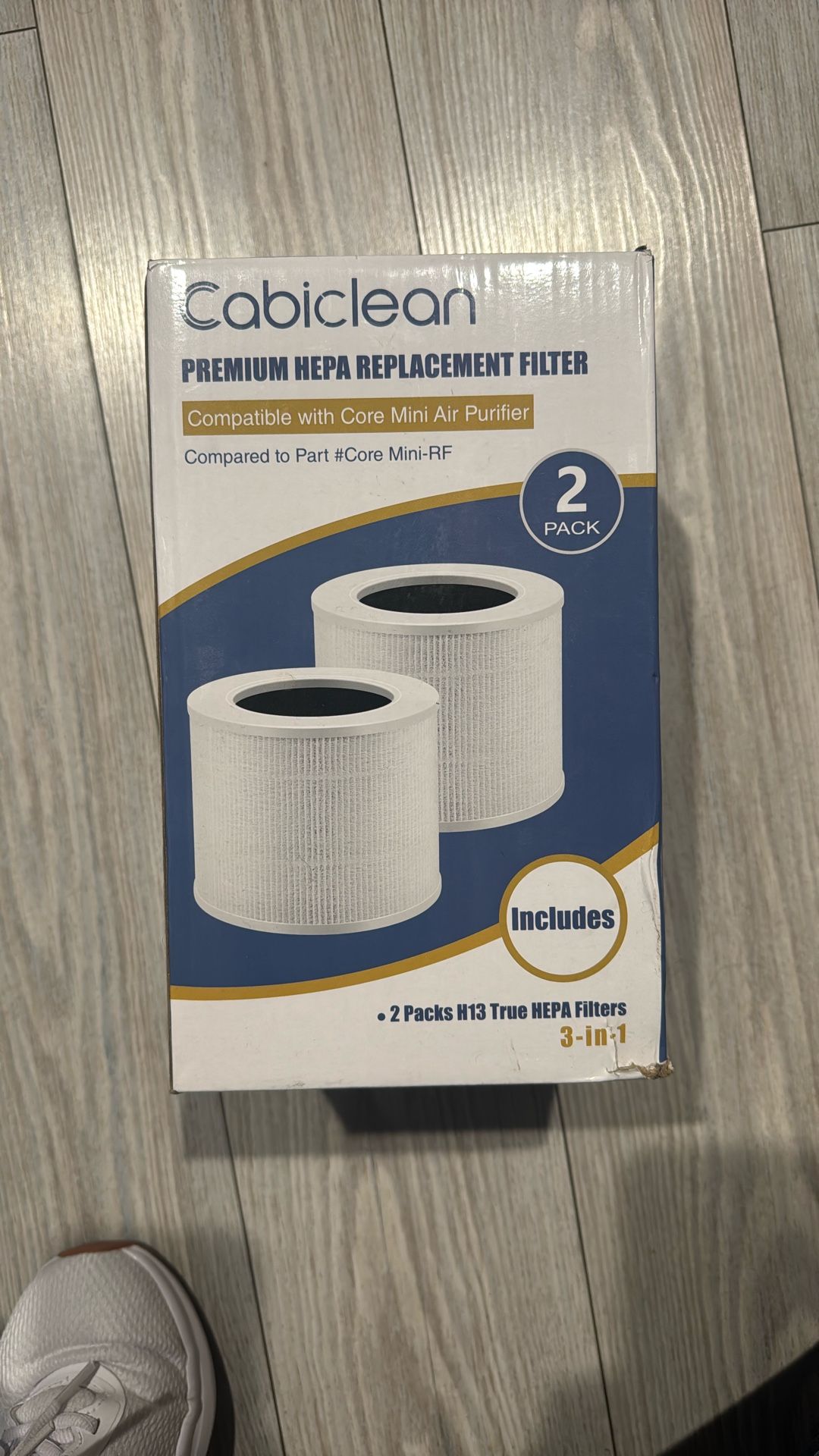 Cabiclean, Premium Hepa Replacement Filter, White. Core Mini Air Purifier.