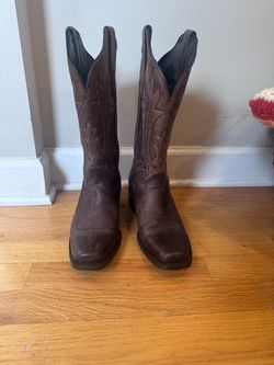 New Genuine Leather Brown Cowboy Boots Size 9