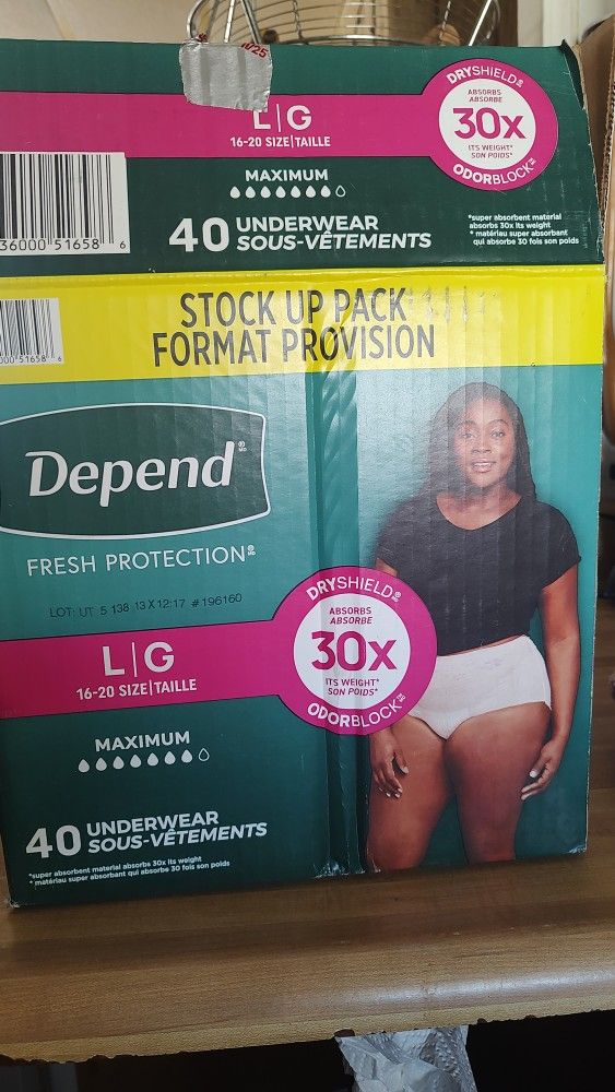 Women's Depends L/G