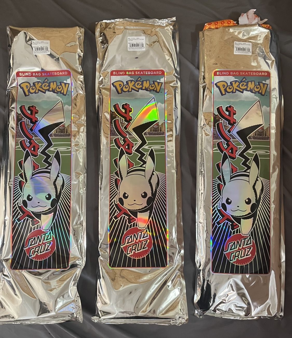 Squirtle Evolution Pokemon X Santa Cruz Skateboard Blind Bag Set 