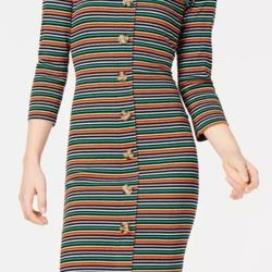 Women's Bodycon Stripped Dress