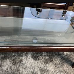 Modern Style Double Glass Coffee Table Set