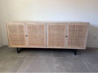 Four Hands/Pottery Barn Dolores Cane Console Table
