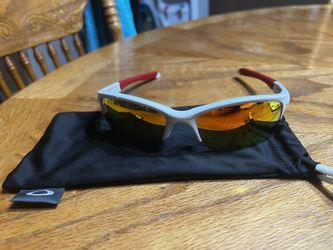 YOUTH Oakley OO9200-03 Quarter Jacket Youth Sunglasses White & Red 61/11-122 mm