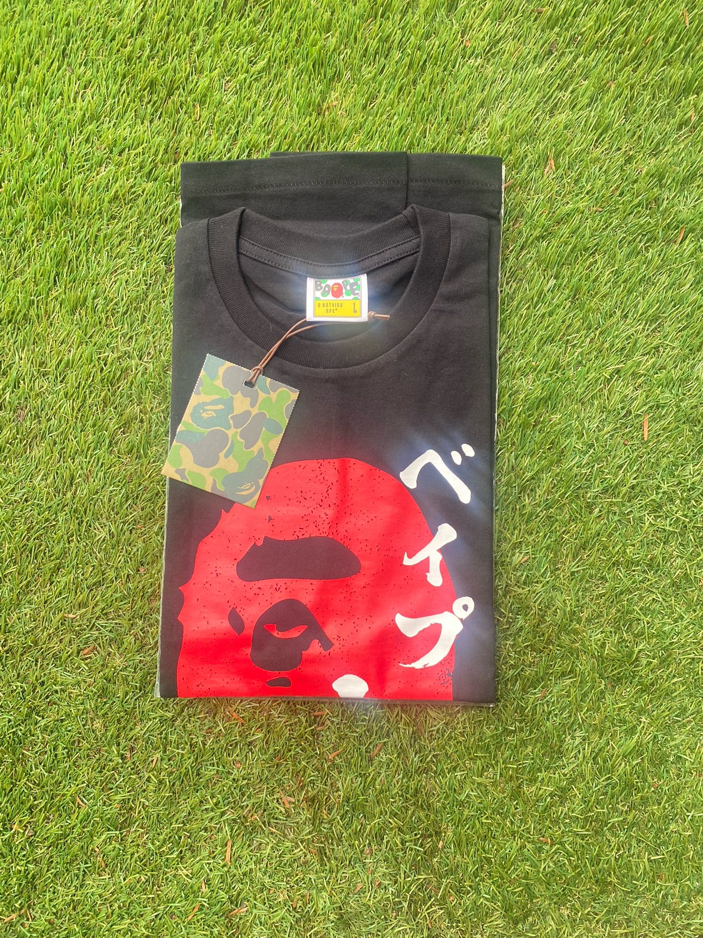 Black and Red bape shirt