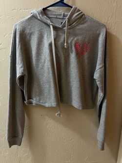 cropped grey sweater
