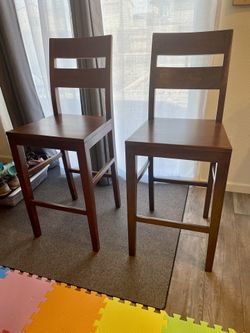 Crate and Barrel Counter Stool Wood