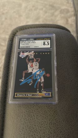 Autograph 1992-93 Upper Deck Shaquille O'Neal #1 SP Rookie Magic CGC/JSA 8.5