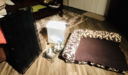 Dog Bed and Crate