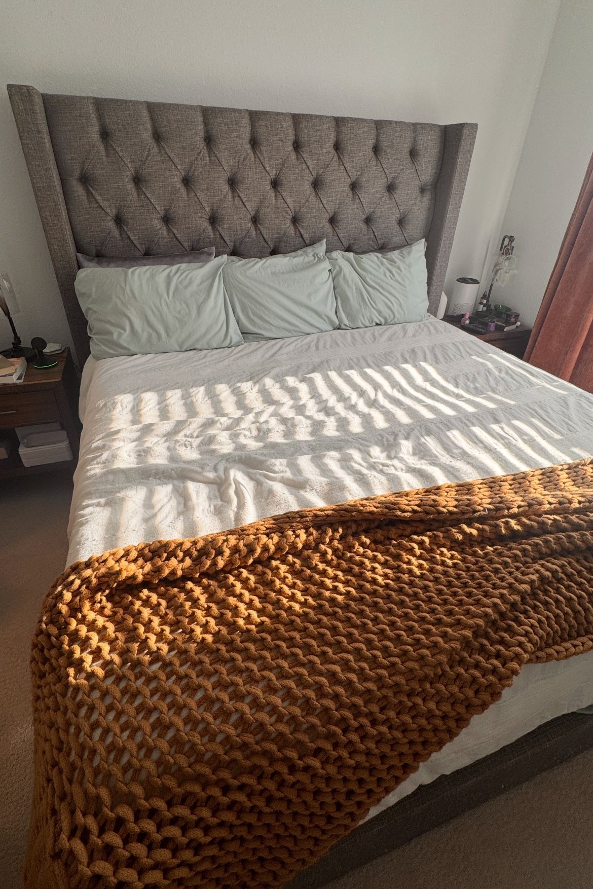 Tufted King Bed Frame